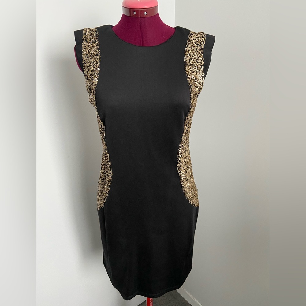 Black and gold dress sz M